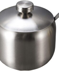 Tarro de acero inoxidable para condimentos con cuchara, recipiente hermético para almacenar y conservar especias, condimentos y hierbas (estilo siete)