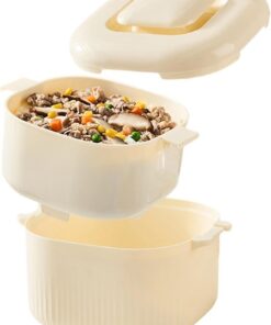 Bol Para Arroz En Microondas Vaporera De Cocina De Alimentos De 1700ml | Vaporera Para Pasta para Pasta Fideos Verduras en Cocina Hogar Microondas Restaurante