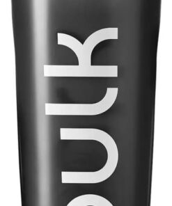 Bulk XL Iconic Botella Agitadora, 1 Litre, Negro Metalizado, Tapón de rosca sin goteo, Bola metálica para mezclar y preparar batidos sin grumos, Apto para lavavajillas, para batidos de proteínas
