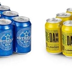 Estrella Levante Cerveza sin Alcohol - Paquete de 24 x 330 ml - Total: 7920 ml & Free Damm Cerveza Limón - Paquete de 24 x 330 ml - Total: 7920 ml