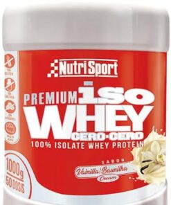 NUTRISPORT -Iso Whey Cero-Cero Vainilla 900g |Proteína Aislada de Suero de Leche |Sin Grasas ni Azúcares |Con DigeZyme® para Mejor Absorción |Rápida Digestióna |Post Entreno para Desarrollo Muscular