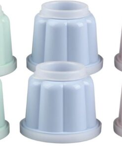 Dr. Oetker postres Individuales con Tapa Pudding-Molde gelatina, en plástico, Ca. 150ml, 7,5x7,5x6,5cm, 6uds, Surtidos en Rosa, Verde Agua y Celeste, 7.5 cm, 6 Unidades, 1799