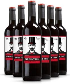 Barón de Turís, Vino tinto joven, 100%, D.O. Valencia, Caja de 6 botellas botellas 75cl
