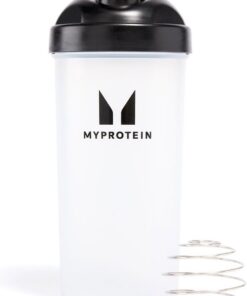 Myprotein Botella mezcladora de 600 ml, color negro/transparente, con bola mezclada, batidos de proteínas, mezclas de proteínas, agitador para llevar, batidos de proteínas suaves, sin grumos, sin olor