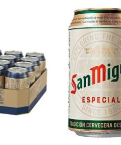 San Miguel 0,0 Tostada - Cerveza 00, Tostada, Pack de 24 x 33 cl - 0.0% Volumen de Alcohol & Especial Cerveza Premium Lager, Pack de 24 Latas x 33cl, Cerveza con 5,4% Volumen de Alcohol
