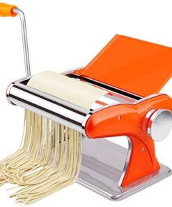 Máquina manual de pasta CGOLDENWALL para hacer pasta y fideos para el hogar, prensas de fideos Wonton, 8 ajustes de grosor ajustables – Material de acero inoxidable (2-3mm/4-5mm ancho de los fideos)