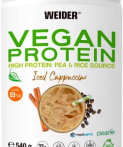 Polvo de proteína vegetal de guisante y arroz, 540 g, paquete de 3 unidades BIS070.