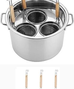 Juego de olla para pasta, olla de acero inoxidable con divisor y colador para cocinar pasta, fideos y verduras