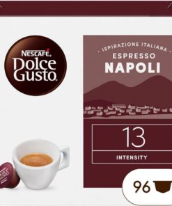 NESCAFÉ DOLCE GUSTO Espresso Napoli Caffè, 6 paquetes de 16 cápsulas (96 cápsulas compatibles con Nescafé Dolce Gusto)