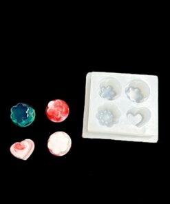 Mini molde de silicona con forma de pudín, molde de bricolaje para manualidades de arcilla, fabricación de joyas, fundición de resina, decoración de mini adorno (L)