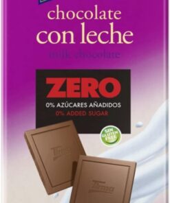 Tirma Zero Chocolate con Leche sin Azúcares Añadidos | Chocolate sin Gluten | Apto para Diabéticos | 125g (Paquete de 5)