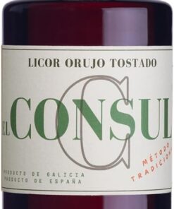 Licor Orujo Tostado El Consul - Aguardiente Tostada Artesanal de Galicia, Uva Albariño, Sabor Caramelizado y Tradicional, Ideal para Sobremesa y Digestivo