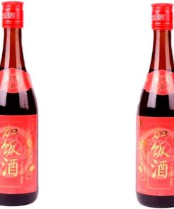 Vino de arroz fermentado para cocinar 500 ml en botella de vidrio, aroma suave dulce y afrutado, ideal para wok, salsas y marinados estilo chino
