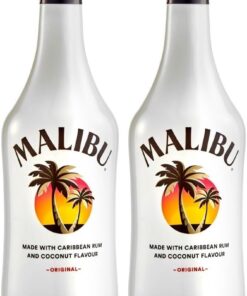 Malibu Licor de Ron Blanco y Coco - 700ml (Paquete de 2)