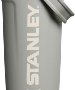STANLEY Vitalize - Botella mezcladora de 567 g, vaso agitador de acero inoxidable aislado a prueba de fugas, almacenamiento base y tapa de flujo rápido giratorio, batidos de proteínas y polvo para