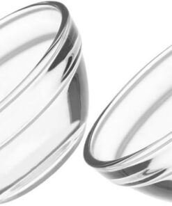 OUNONA Cuencos de Vidrio Transparentes de 45ml Apilables y Fáciles de Limpiar 2 Piezas Recipientes Versátiles para Postre Ideales para Restaurante y Bar para Pudín y Gelatina