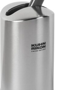 Kuhn Rikon Molinillo de especias con trinquete de acero inoxidable | Molinillo manual de pimienta y sal, mecanismo de cerámica, molienda ajustable