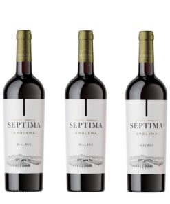Séptima Malbec Vino Tinto, 100% Malbec - Mendoza, Argentina - 75cl (Paquete de 3)