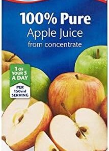 Princes 100% jugo de manzana puro del concentrado 1 Litro (Pack de 8 x 1ltr)