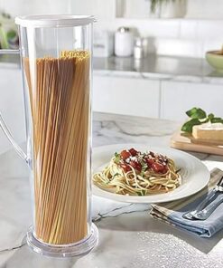 Recipiente de fideos para pasta, taza de cocción tubular rápida y fácil para almacenamiento de alimentos, ideal para preparar pasta y servir