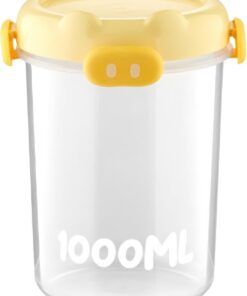 Envases para Almacenamiento de Cereales Botes Apilables De 1 Litro Para | Contenedores para Alimentos con Cierre Hermético Para Arroz Cereales Harina Snacks Pan Legumbres Palomitas o