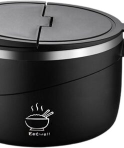 Boles De Fideos Tazas Portátiles para Sopa con Tapa y Tenedor | Bol En Acero Inoxidable Para Fideos para Hogar, Cocina, Residencia Universitaria, Arroz, Pho, Sopa, Pasta, Avena,