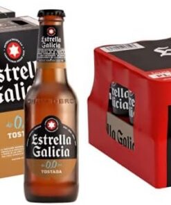 Estrella Galicia 0,0 Tostada Cerveza - Pack de 24 botellines x 250 ml - Total: 6 L & Cerveza Estrella Galicia Especial, 24 x 330ml