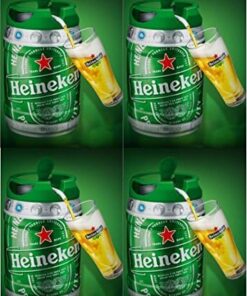 4 x 5 l Barril con grifo (de Heineken draught Keg 5%