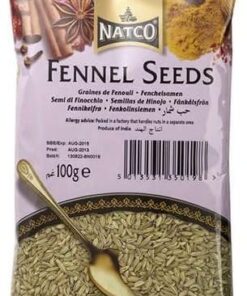 Semillas de hinojo enteras 100 g, especia aromática sabor anisado para mariscos, carnes, currys, encurtidos y pan