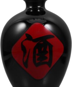 Zerodeko Botellas de vino de cerámica, tarro de vino chino de 1000 ml, botella de licor de sake japonés, recipiente tradicional para bebidas de agua