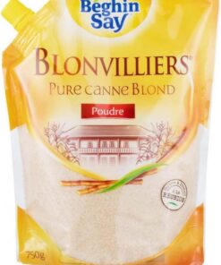 Beghin Say Sucre Blonvilliers Pure Caña Rubia Polvo 750 g (lote de 6)