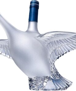 Botella de vodka esculpida en 3D del 30 aniversario, botella de vino de ganso gris, botella de whisky de vidrio de ganso de 350 ml, recipiente decantador de whisky, decantador de licor esmerilado