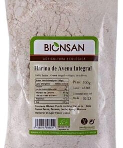 Bionsan Harina de Avena Integral Ecológica | 1 bolsa de 500 gr