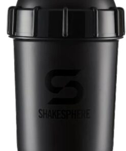 ShakeSphere Vaso: botella mezcladora de proteínas, 700 ml, mezcla en forma de cápsula, fácil de limpiar, no necesita bola de mezcla o batidor, sin BPA, batidos, batidos, más, brillante/negro