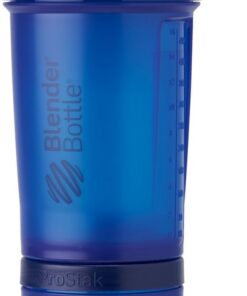 Blender Bottle - Botella mezcladora con organizador de pastillas y almacenamiento para proteína en polvo, sistema clásico V2 ProStak, 22 onzas, azul | A prueba de fugas | Tecnología Blenderball Whisk | Batidos de proteínas | Suplementos | Hidratación