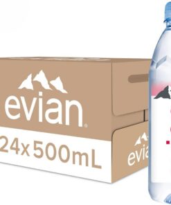 Evian Agua tranquila, 500 ml, paquete de 24
