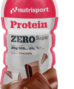 NUTRISPORT Protein Zero | Bebida Deportiva 12 x 330 ml | Batidos de Leche para Masa Muscular | Suplementos Gym sabor Chocolate | Pack Ahorro Emagrecimento