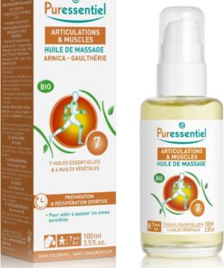 Puressentiel Aceite de masaje BIO Arnica y Gaulteria desde 7 años 100 ml | Preparación y recuperación deportiva