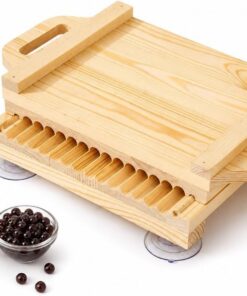 Máquina para Hacer Perlas De Tapioca para Té, Máquina Manual para Hacer Perlas De Tapioca, con Doble Asa Y Bandeja, Diseño con Deflector Deslizante, Diámetros Opcionales 22mm