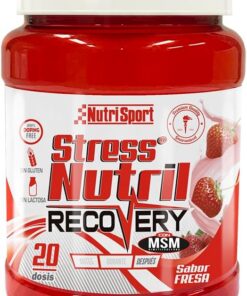 NUTRISPORT StressNutril Batido Recuperador | Bebida Post Entreno | Complemento Alimenticio para Deportistas| Reduce Fatiga, Antioxidante, Aumento Masa Muscular | Sabor Fresa| Bote de 800gr