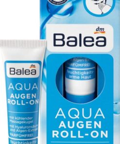 Crema para ojos Aqua Roll-On | con bola de masaje refrescante | Con extracto de algas | Hidrata de larga duración | 15 ml