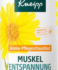 Kneipp Aroma de baño de espuma de cuidado muscular relajación-Accesorio de baño con valioso extracto de árnica y aceites esenciales naturales de Cabreuva, Romero y Pinus, experiencia de baño – 400 ml