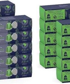 by Amazon Café Brazilian compatible con Nespresso, Tueste Medio, 100 cápsulas de aluminio, 10 Unidad (Paquete de 20) - Certificado Rainforest Alliance