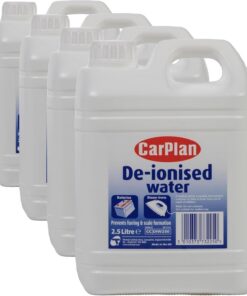 CarPlan Agua Desionizada, Apta Para Baterías y Planchas de Vapor, Clase de Eficiencia Energética A+++, 2.5 Litros (Paquete de 4)