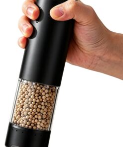 Molino de pimienta eléctrico recarga USB para granos y especias | Ajuste de la molienda de sal para cocina condimento de cocción café