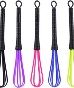 5 unids multicolor mini pequeño batidor, varilla batir, plástico salón peluquería peluquería para cocinar tinte crema batidor cocina globo mezclador herramienta herramientas para el cabello