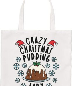 Loco Pudín Navidad Mujer Copos de Nieve Regular Bolso Tote