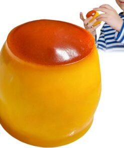 Bola Blanda Chirriante &Crujiente Pudín Caramelo,para Apretar Bloque Fidget | Juguete moldeable de la agitada de la mano para el lanzamiento y la ventilación de la ansiedad de los estudiantes
