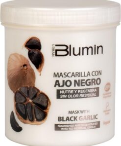 Blumin Mascarilla para el cabello con extracto de Ajo negro, Nutre, Regenera, Hidrata e Ilumina el cabello, 700 ml
