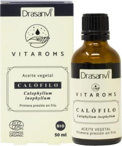Aceite de Calofilo BIO Ecocert Favorece la Cicatrizacion Vitaroms Puro | Favorece la Cicatrizacion de la Piel, Ideal para Pieles Danadas, Sensibles o Castigadas, Vegano y Sin Gluten, Drasanvi